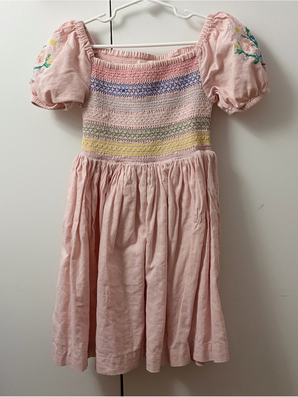 Mini Boden embroidered and smocked dress